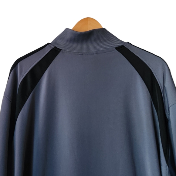Adidas Men's Size 2XL Three Stripe Jacket Heather Gray Black Full Zip - Picture 4 of 11